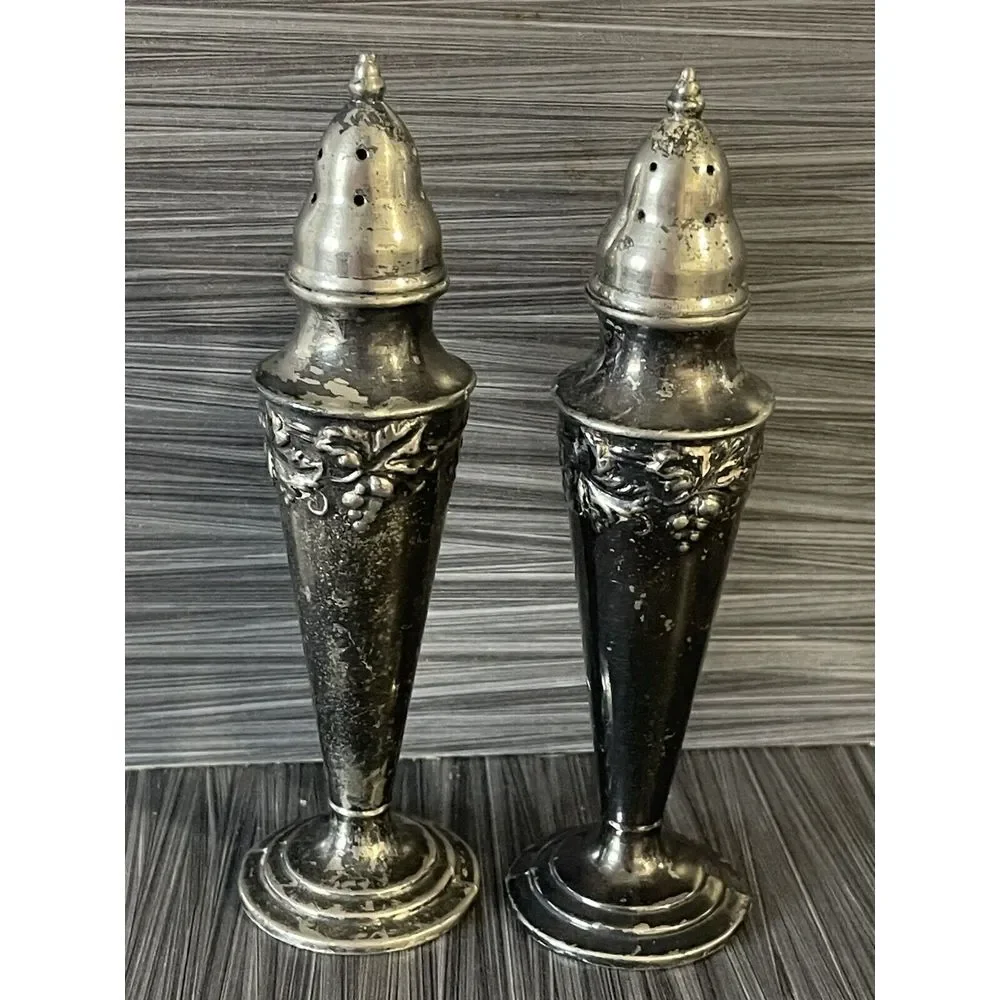 Vintage Harmony House Masco Salt & Pepper Shakers Maytime AA+‎ Silverplated @J